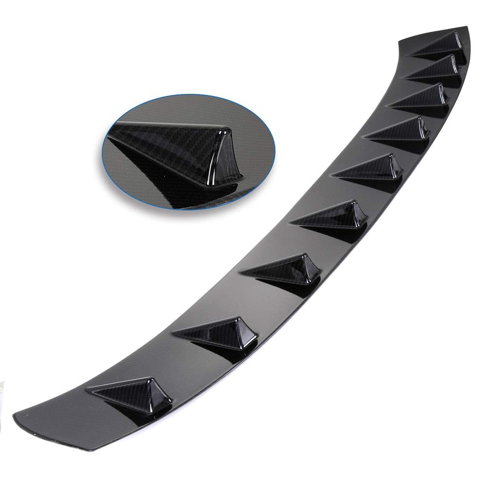 ABS Rear Roof Shark Fin Spoiler For 2016-2020 Honda Civic Sedan Glossy Carbon
