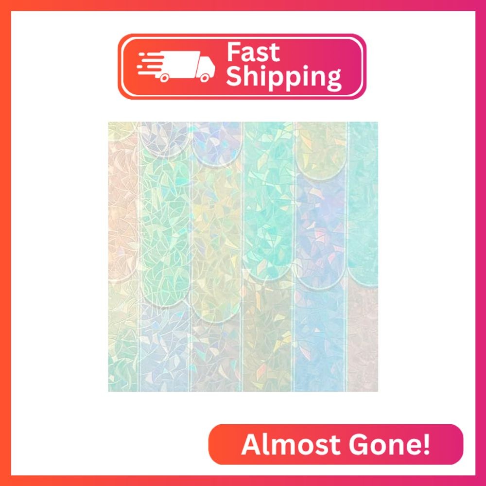 Macaron Etched Window Film Privacy No Glue Anti UV Static Cling 17.5×78.7in
