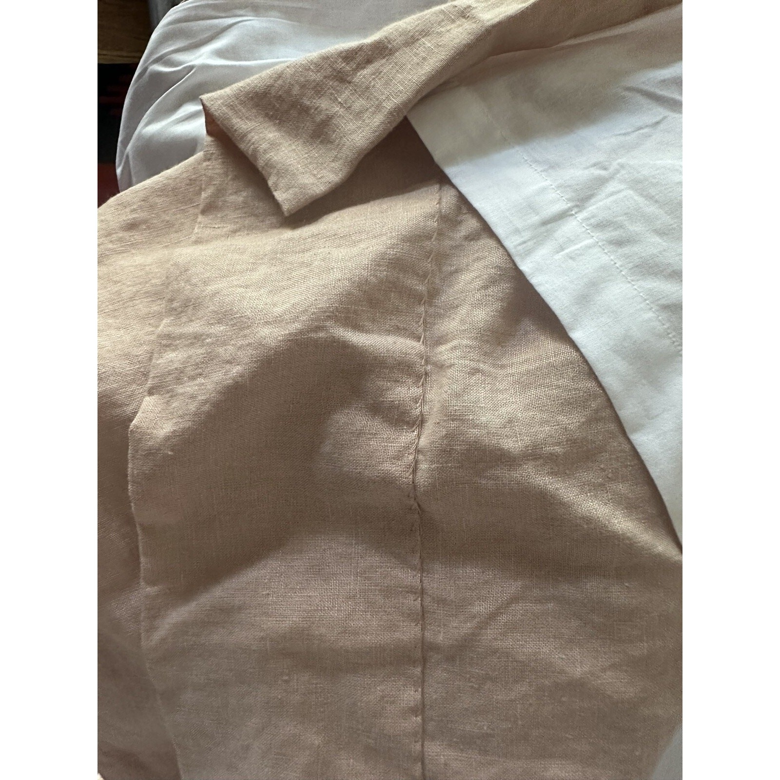 Pottery Barn Belgian Flax Linen 1 Single Drape Soft Lined 50×96” One Peach Blush