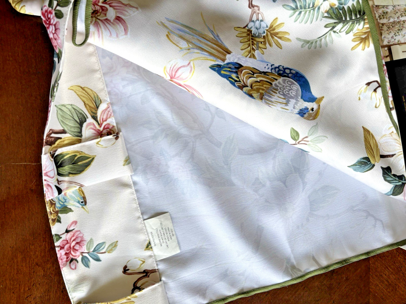 ENVOGUE Botanical Garden Floral Exotic Birds Set of 2 Curtain Panels 84” NEW