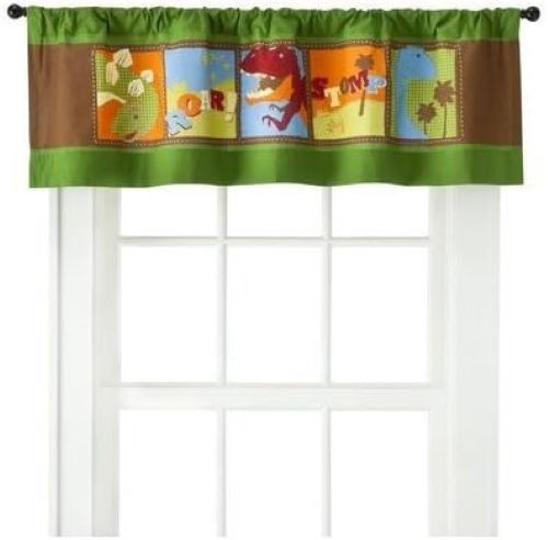 Circo Roar ‘n Stomp Dinosaur Dino Window Valance 59 x 14.5″ EUC