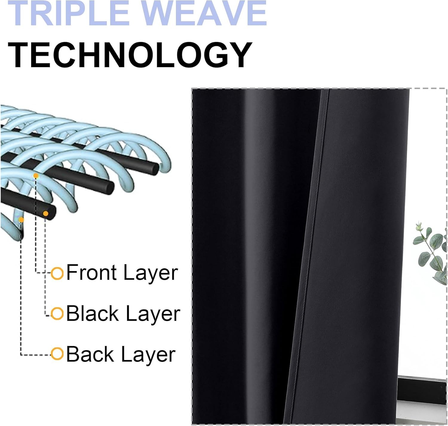 Ava Blackout Extra Long 10ft Curtains for Patio 120 Inches Long 2 Panels Set,