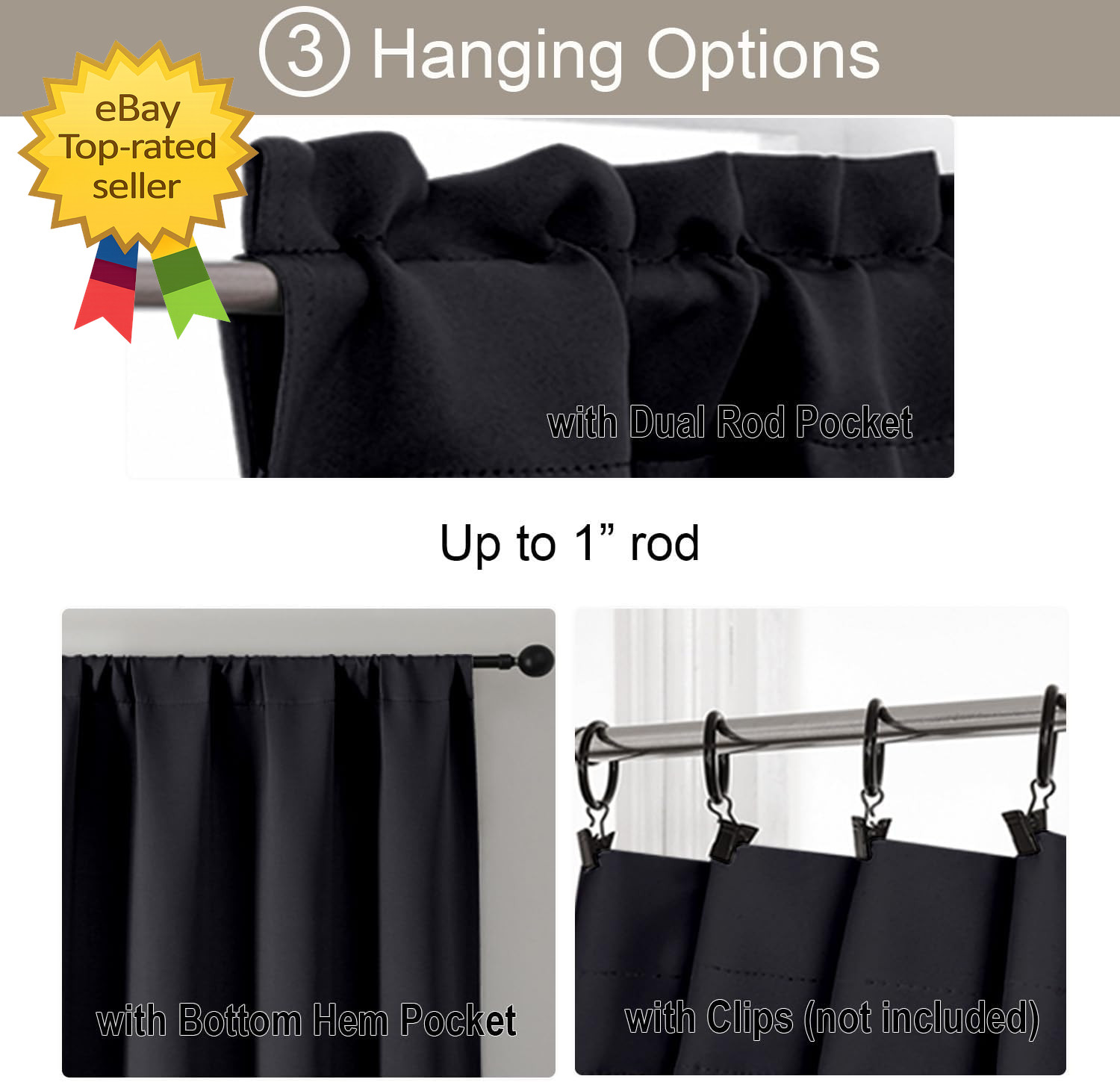 24 Inch Long Tier Curtains for Small Window Short Blackout Kitchen Curtains ove