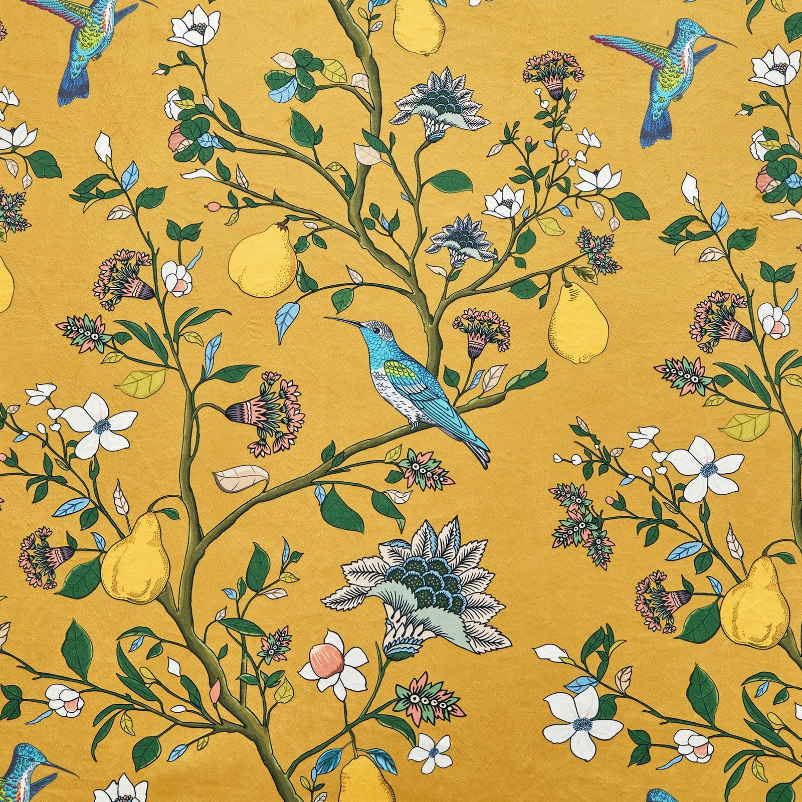 Mustard Yellow Luxury Velvet Floral Curtains 84 inches for Living Room,Vintag…