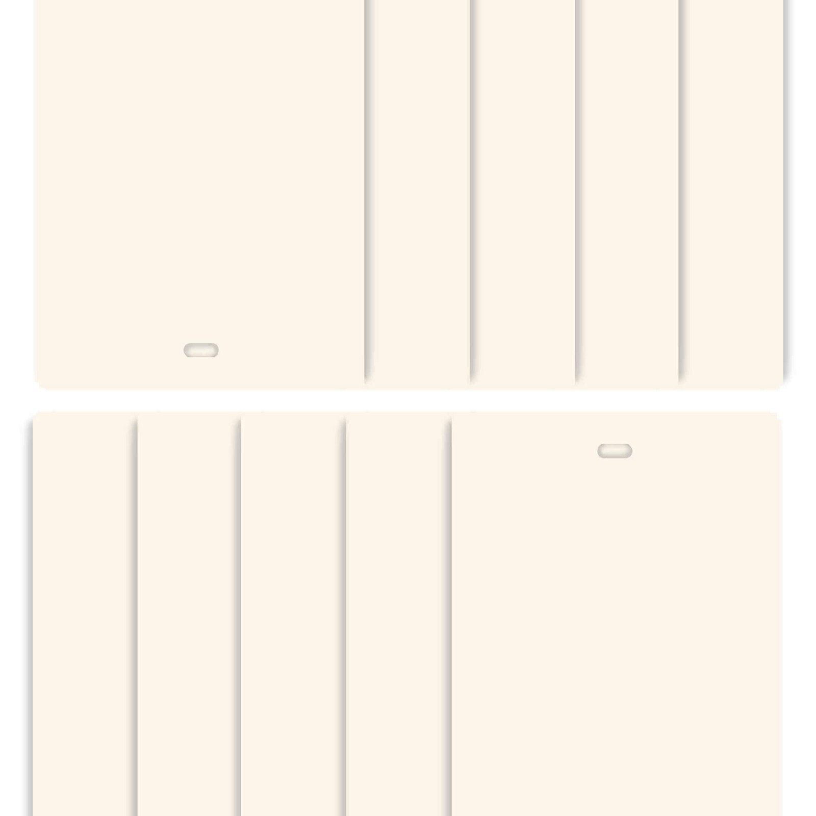 Vertical Blind Replacement Slats – Curved Smooth Ivory 82.5″x3.5″ (10-Pack)