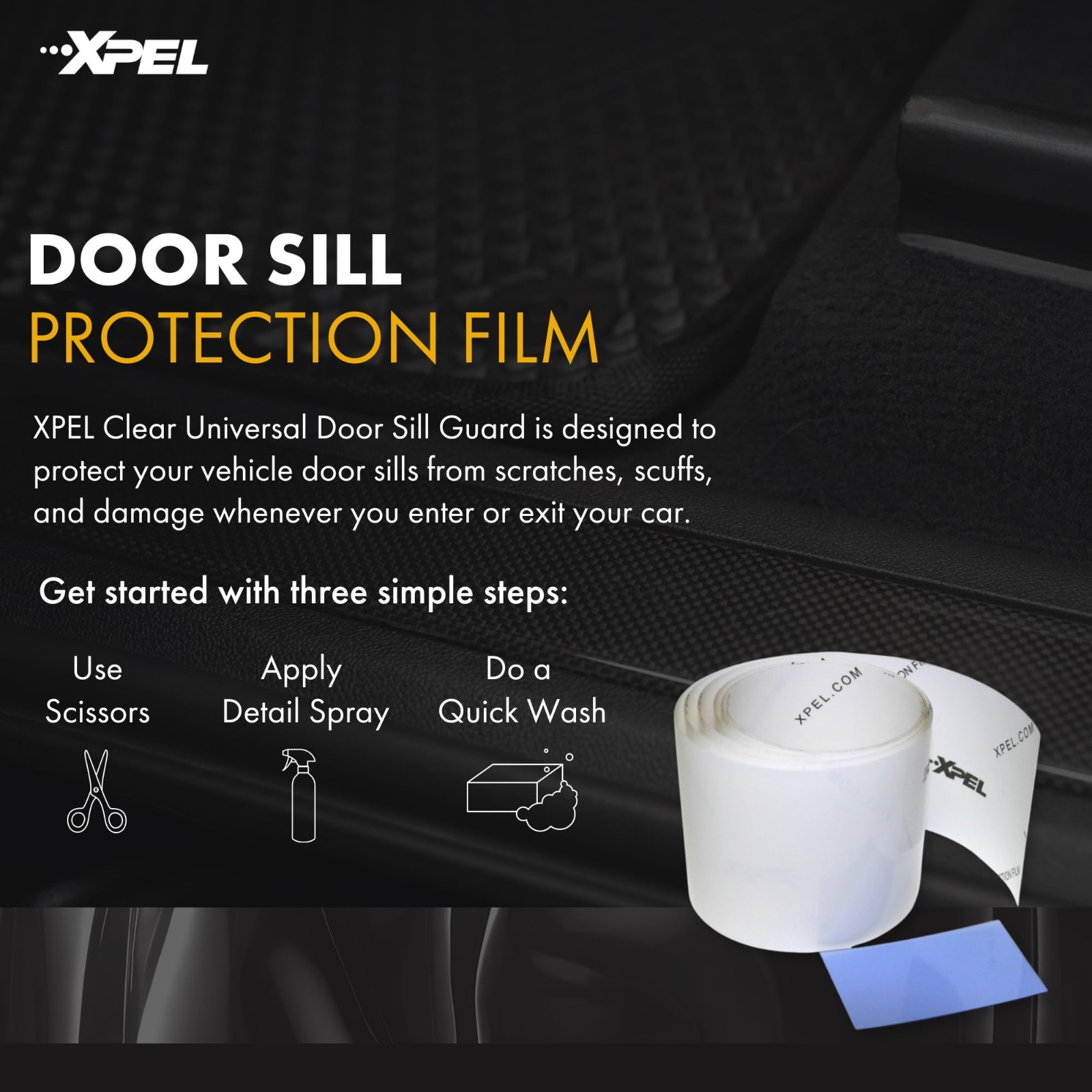 Universal Clear Door Sill Guard – 60″ x 2.75″ – Ultimate Protection for Cars & T