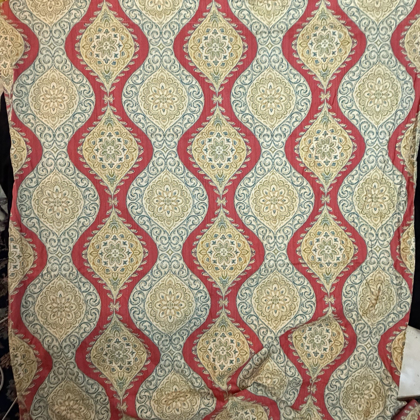 Pair Waverly Home Classics Panels Moonlit Medallion Golden Curtains 61Lx51w