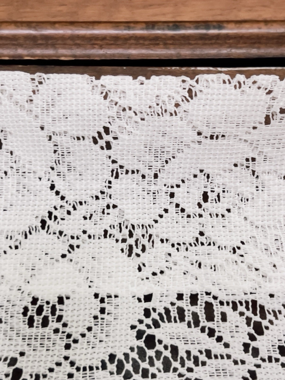 1 of 4 IVORY CREAM OFF WHITE ROSE FLORAL NET LACE CURTAIN PANELS 42×85 2 PAIRS