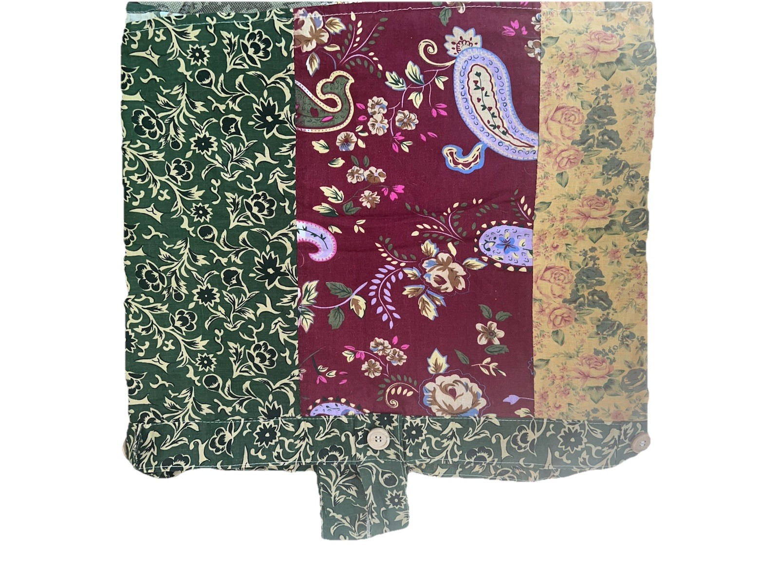 ANTIQUE CHIC 80”x18” WINDOW VALANCE : PATCHWORK COUNTRY FLORAL PAISLEY COTTON