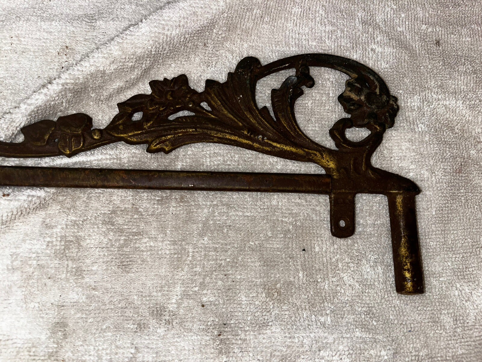 Vtg Swivel KIRSCH 5372 Antique Metal Drapery Pole Bracket Victorian / art Deco