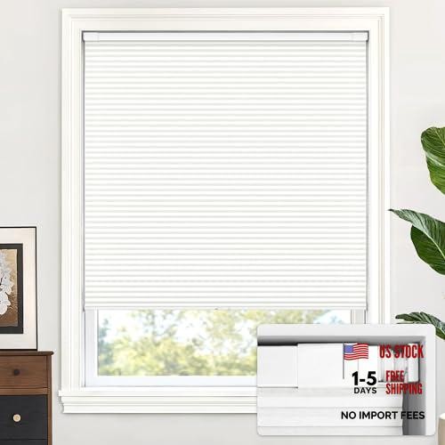 Cordless Cellular Shades – No Tools – No Drill – Honeycomb Shades