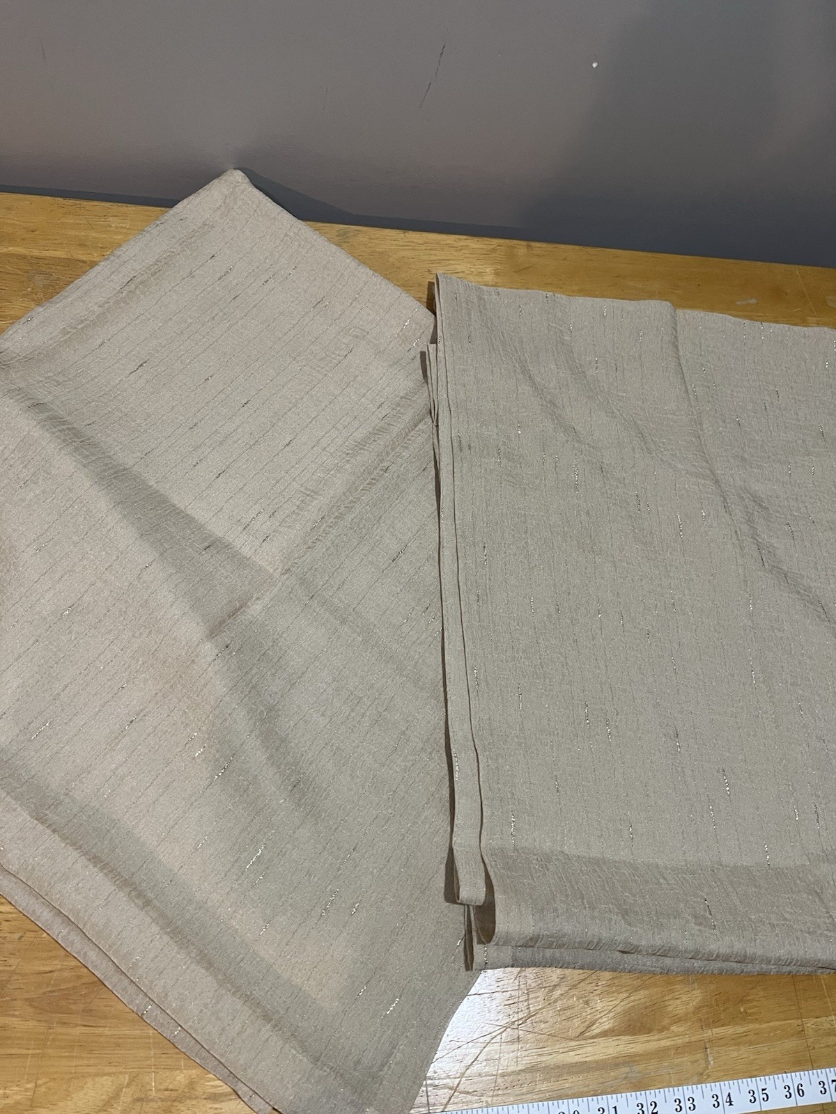 Croscill Home Gold Speck Sheer Panels 42×84” Pair Beige