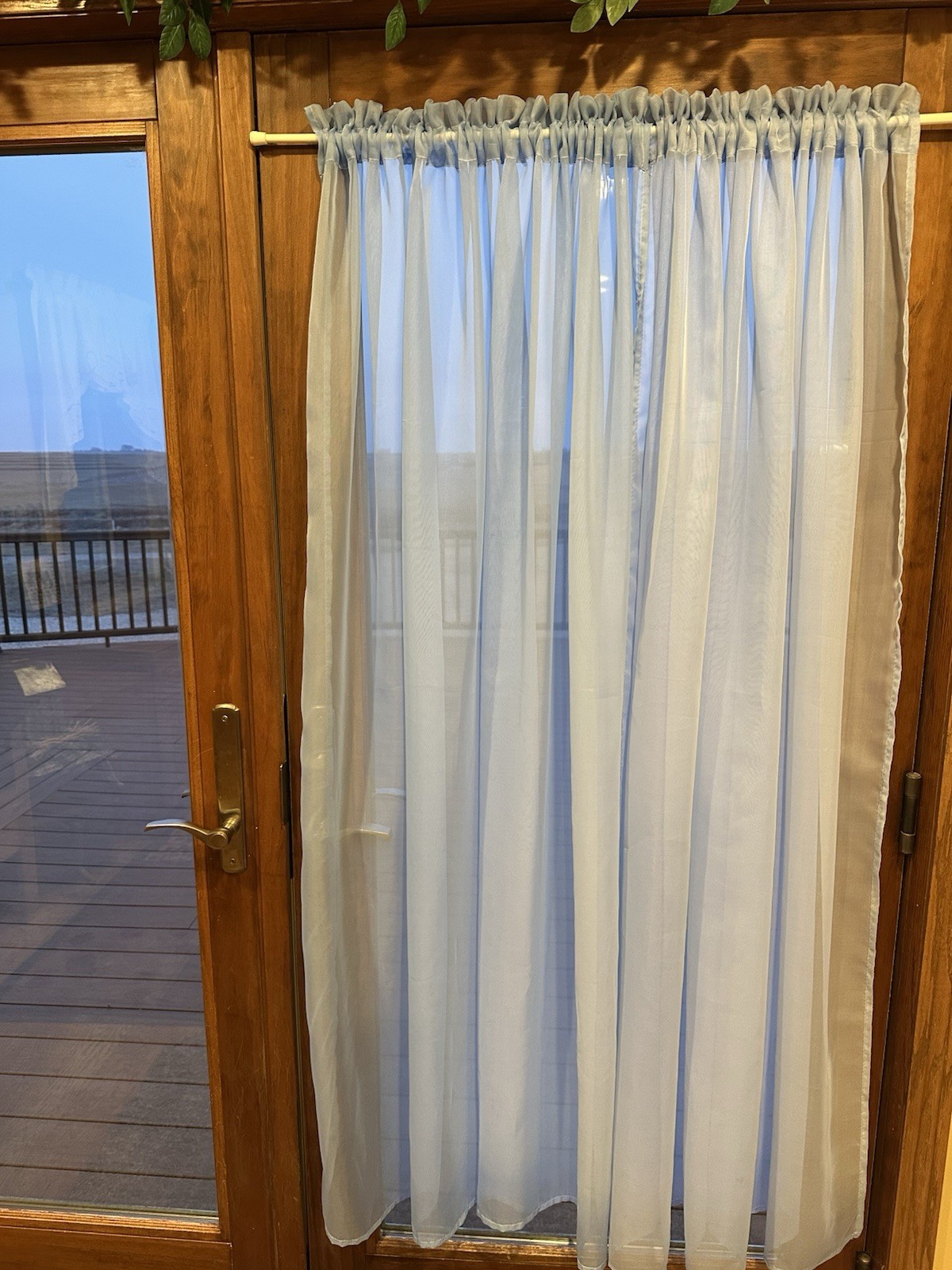 Blue Sheer Curtain Panels 50/52 Inches Wide X. 63 Inches Long 5 Panels