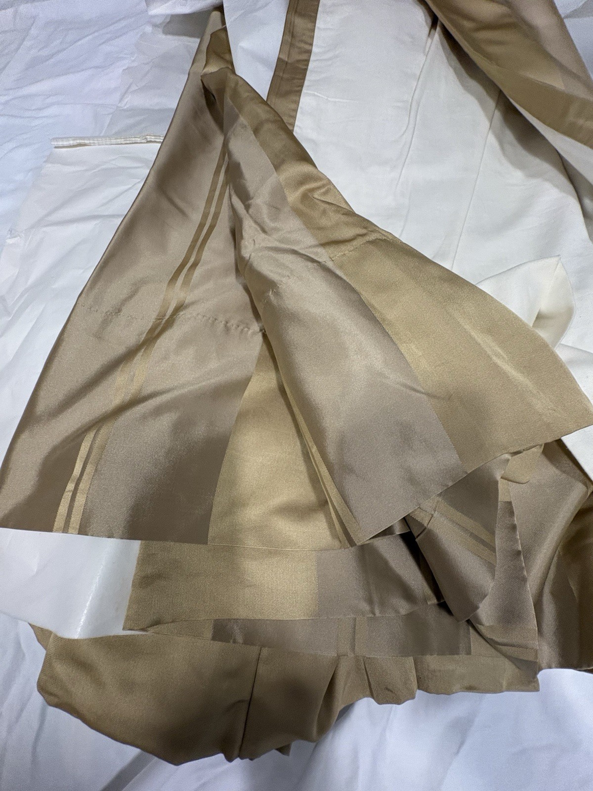 Restoration Hardware Thia Silk CurtainsPleated Interlined Thermal/ Gold/Tan