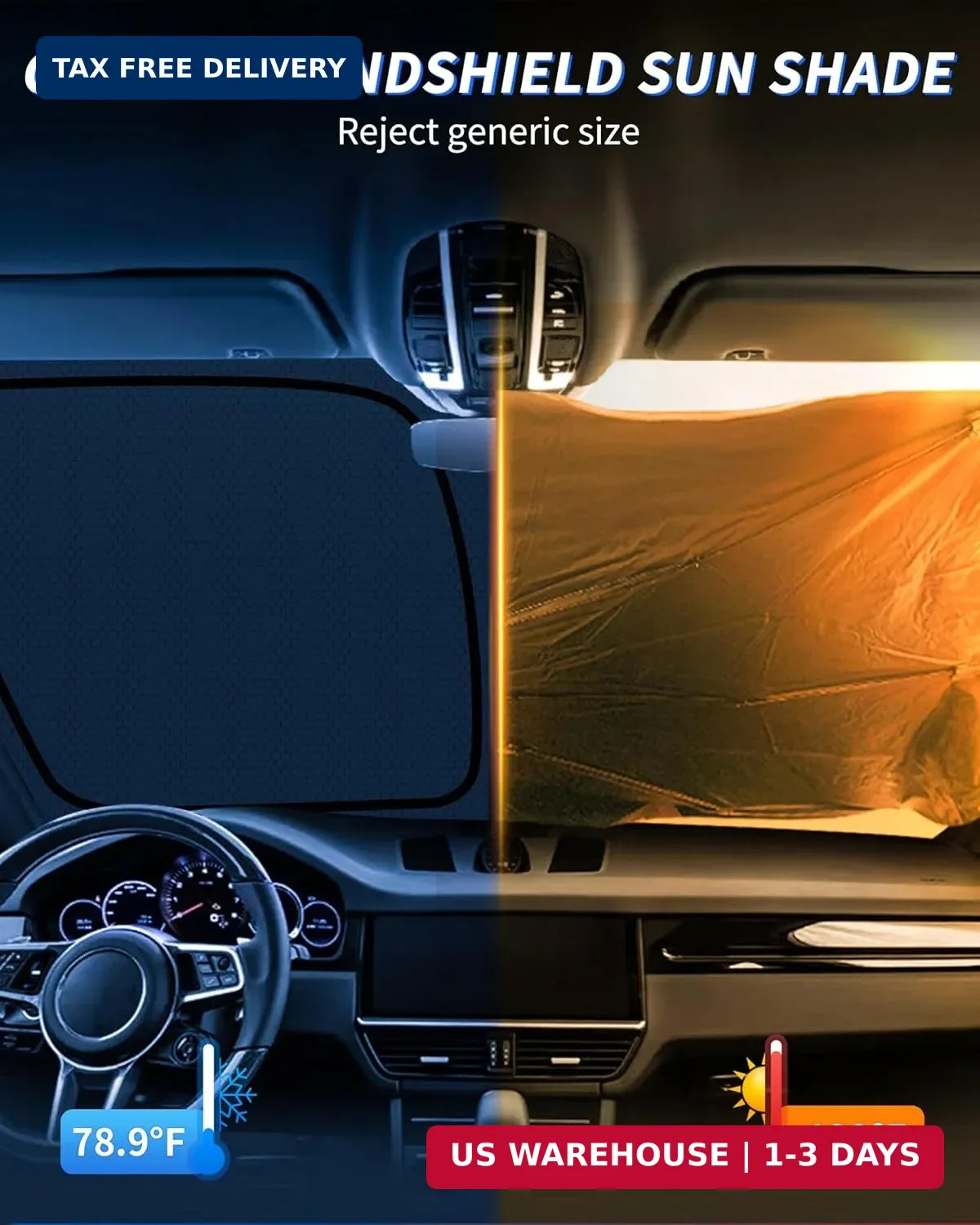 Cherokee Windshield Sun Shade for Jeep Cherokee 2014-2024 (NOT for Grand Cheroke