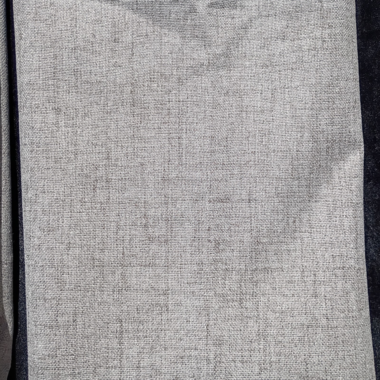 MIULEE Blackout Curtains Gray Tan Faux Linen 51 x 84 Curtain Panel Pair NEW