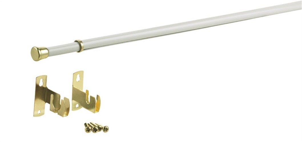 Kenney KN391/1 White Steel Amerock Sash Rod 7/16 Dia. x 28 to 48 L in.