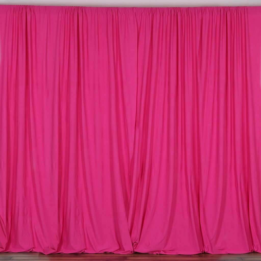 FUCHSIA 10 x 10 ft Polyester BACKDROP CURTAINS Drapes Panels Home Decorations