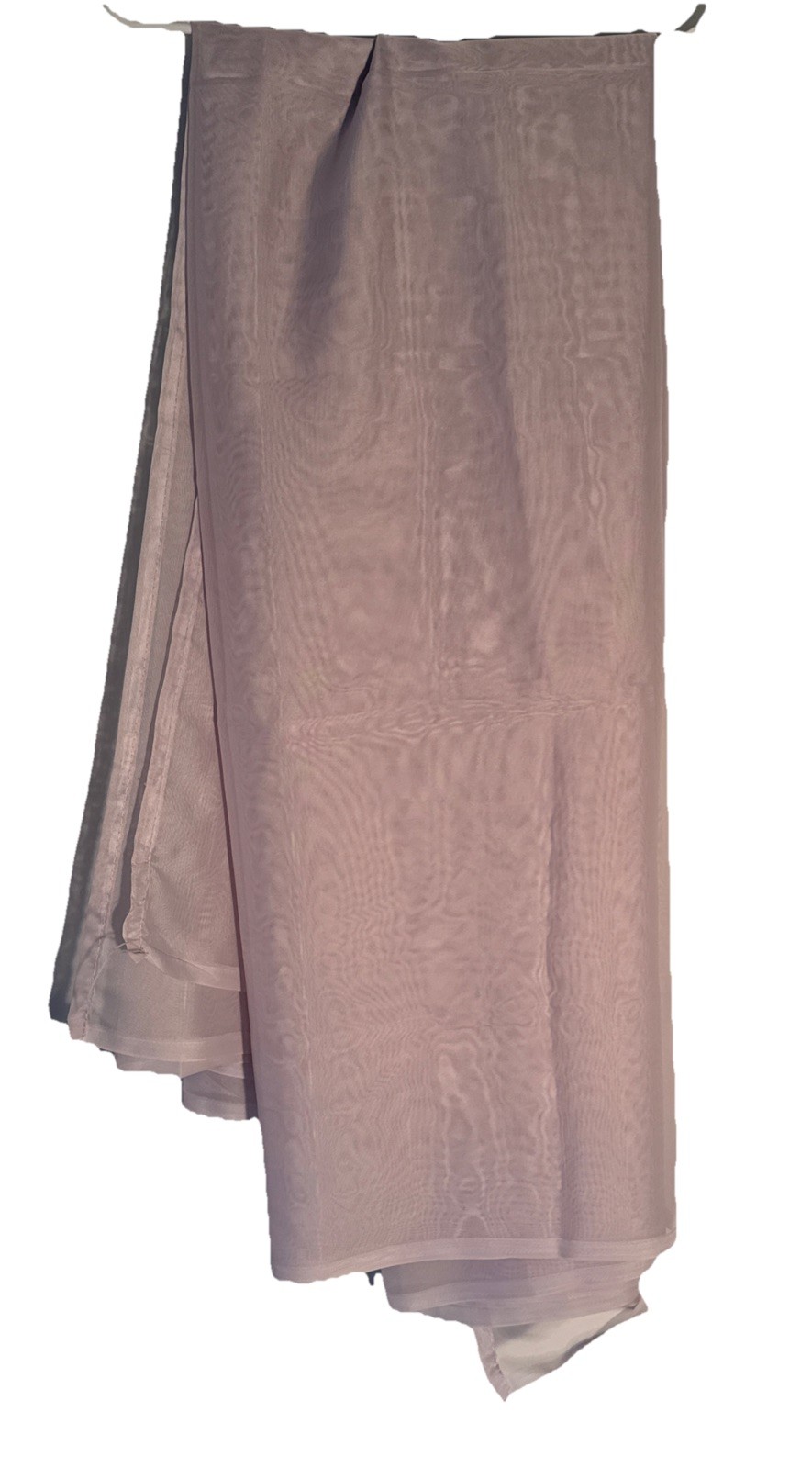 Window Sheer Voile Scarf Valance, Decorative Curtains Lt Purple 3 Piece