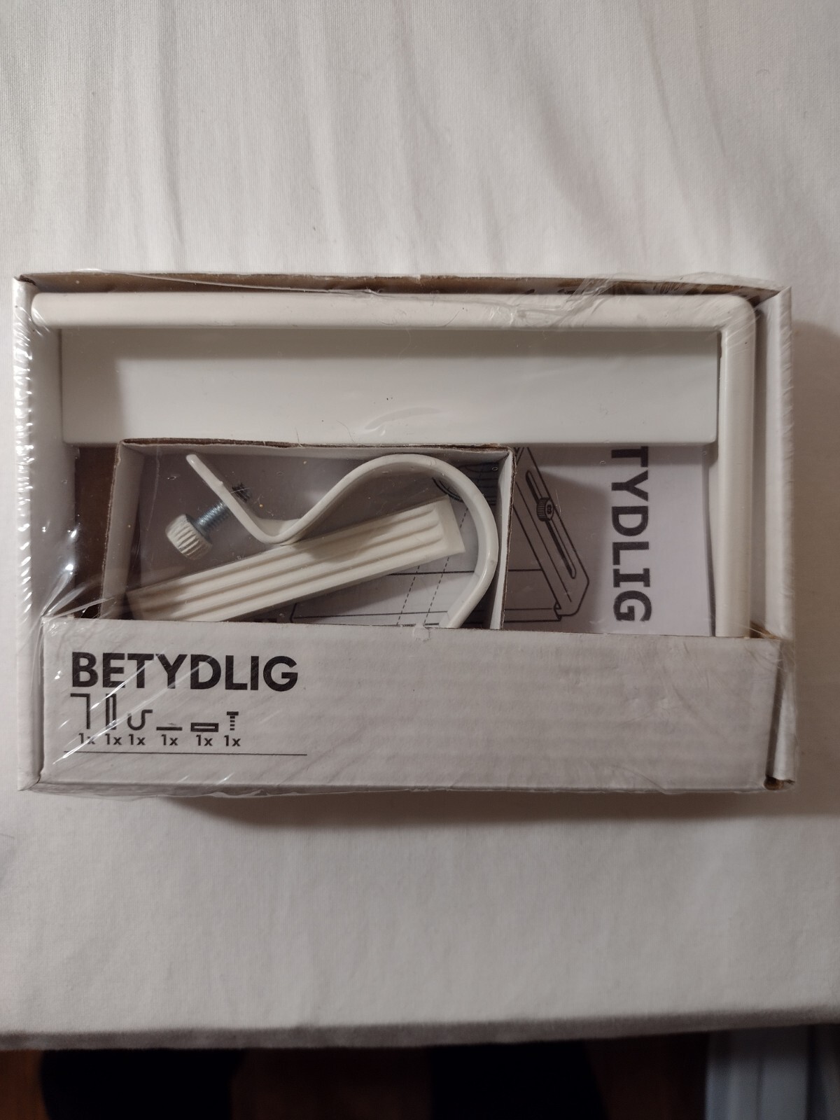 IKEA Betydlig Curtain Rod Bracket NEW Sealed 302.198.89 Wall Or Ceiling Mount