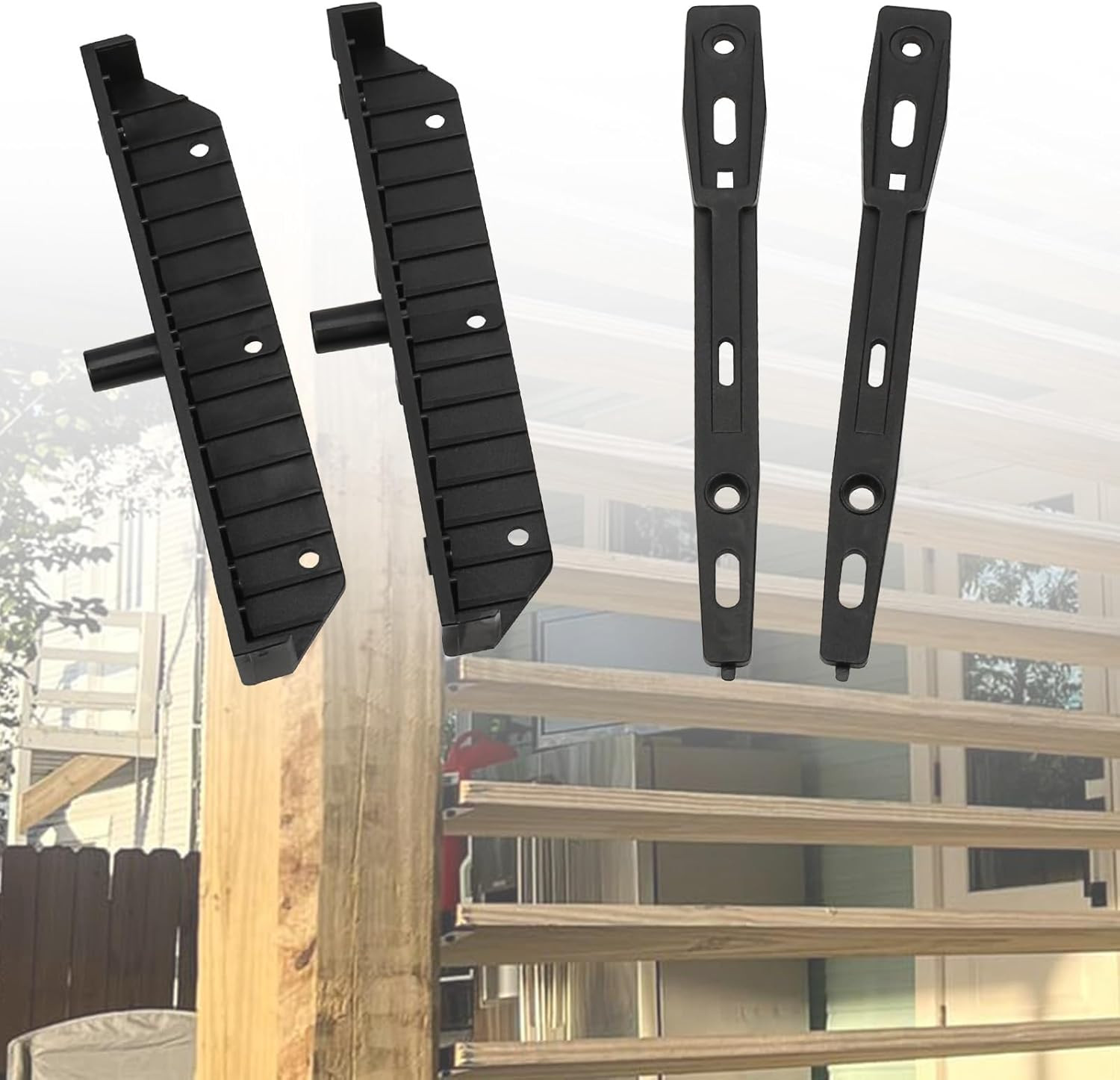 Deck Sunblind System Brackets 2 Set, Louver Hardware Kit for Blinds and Shutters