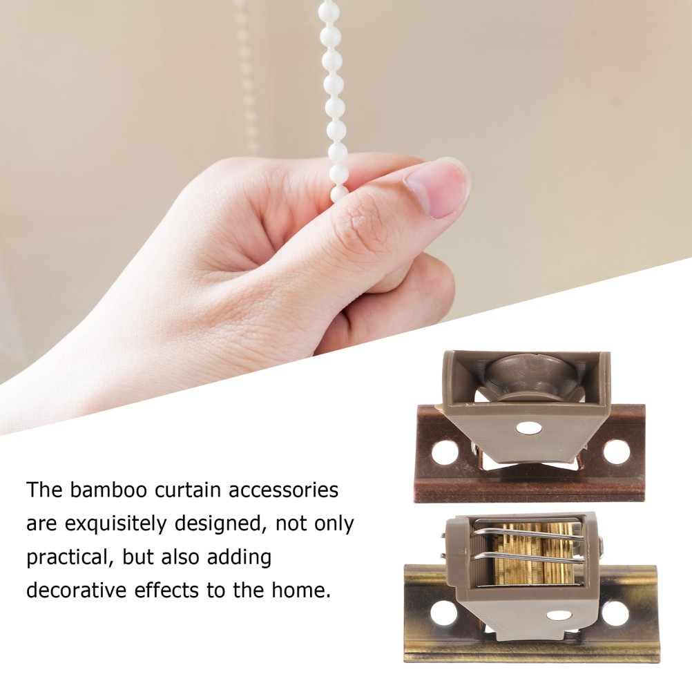 Cord Lock Pulley Set For Bamboo Roller Blind Curtain Shade Window Accessories