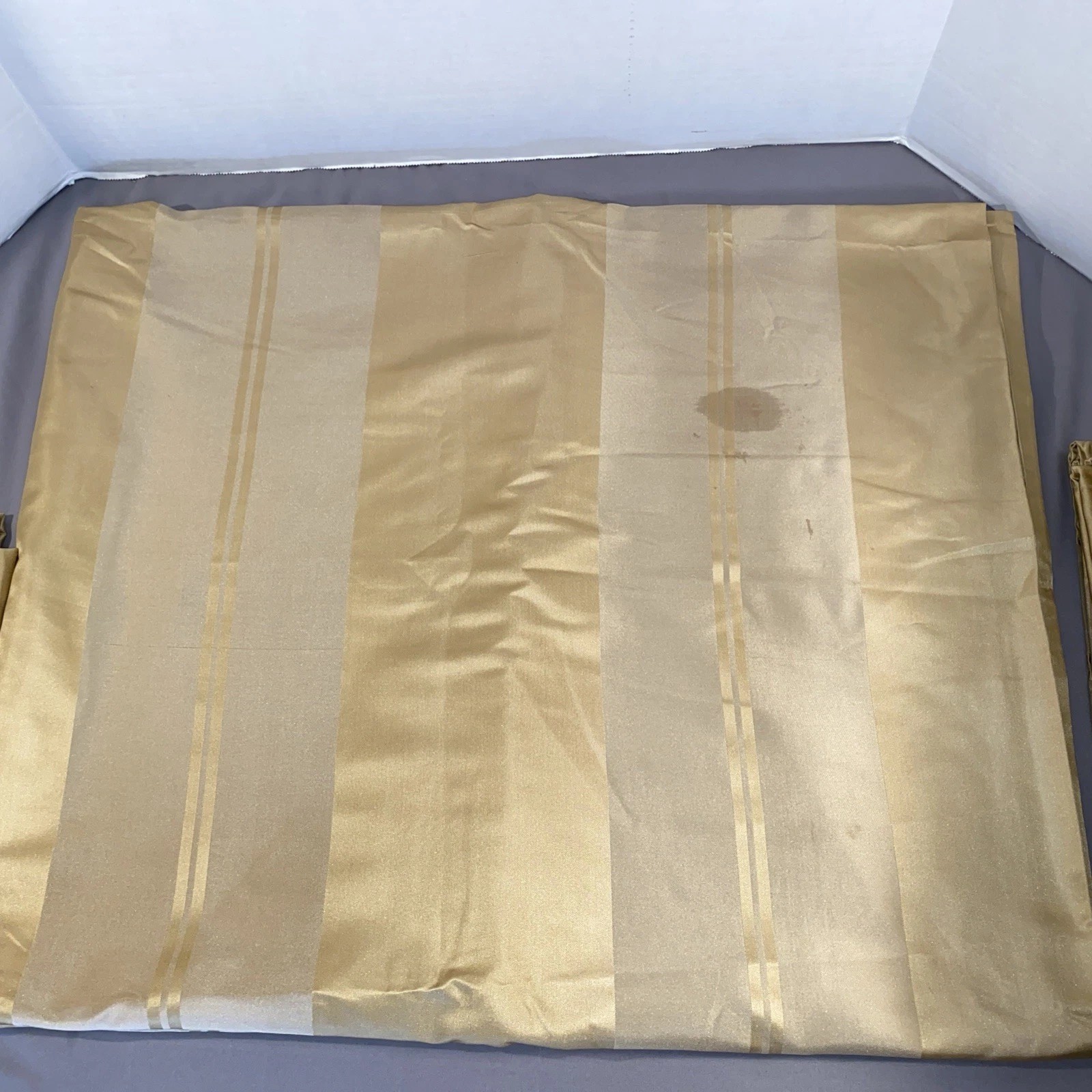 6 Panels Restoration Hardware Gold 100% INDIA SILK Curtains Drapes 51X84” Lined