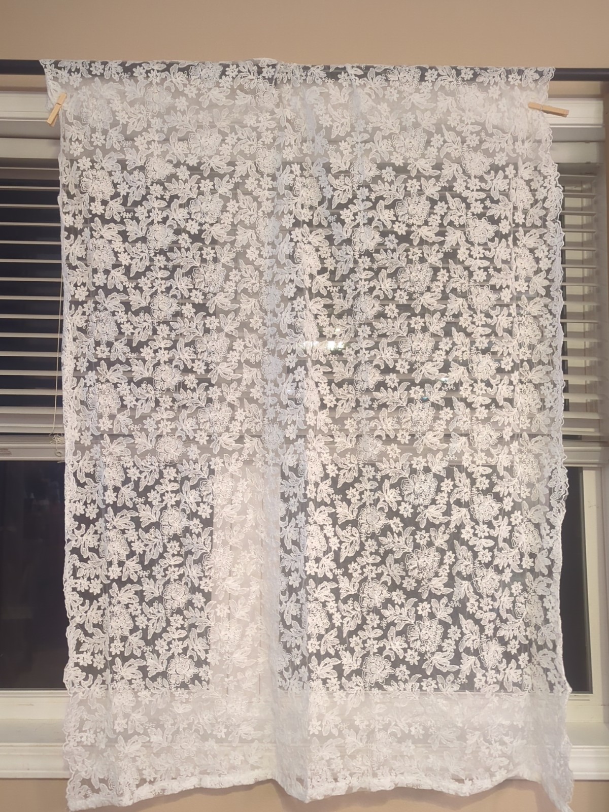Lace curtains 2 panels 44×62