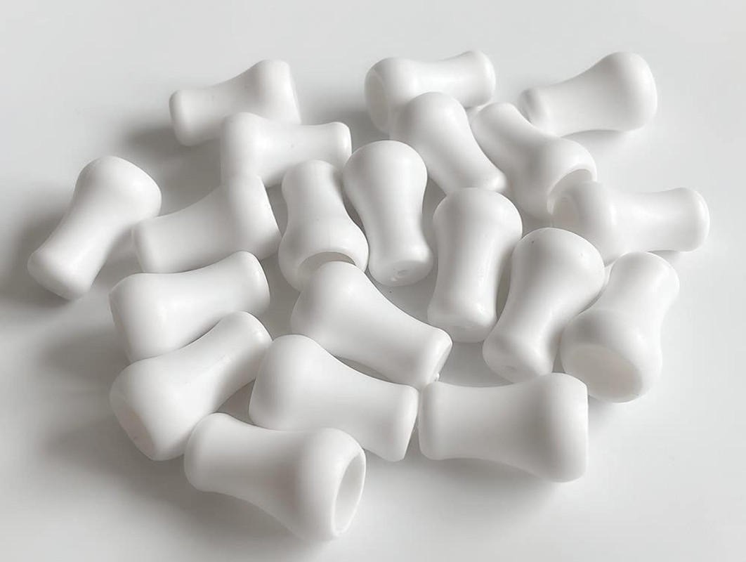 20pcs White Plastic Cord Tassel Window Blind Cord Knobs Drops Pull End for Roman