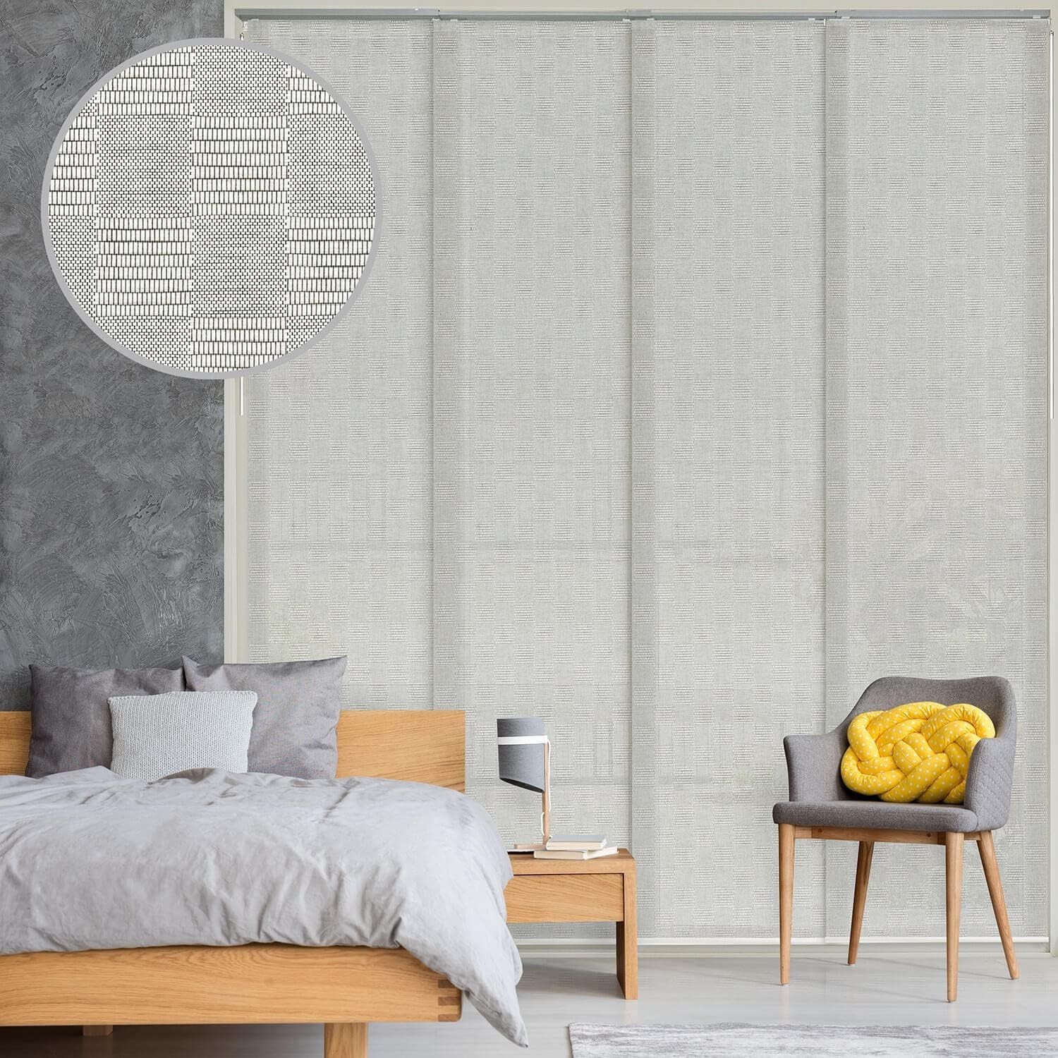 Adjustable Sliding Panel Track Blinds Room Divider Window Door Decor