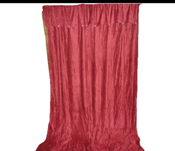 CROSCILL CHEVRON CHENILLE CLARET RED (PAIR) CURTAINS PANELS RAYON BLEND 44 X 84