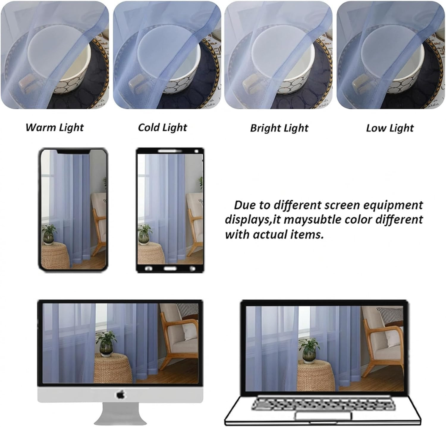 Sheer Tier Curtains 24 Inch Length – Small Window Kitchen Curtains for Bathroom