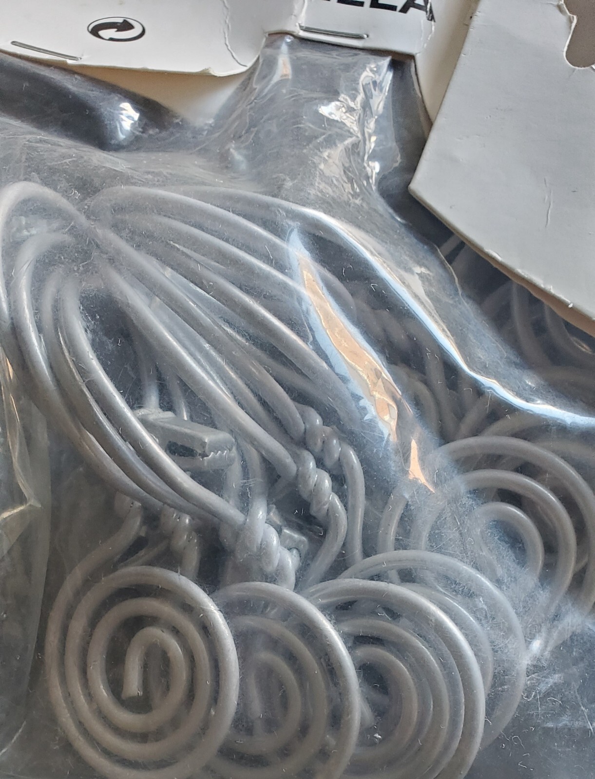 Factory Sealed – IKEA BELLA Curtain Hooks – Silver/Grey – Set of 10 x 2