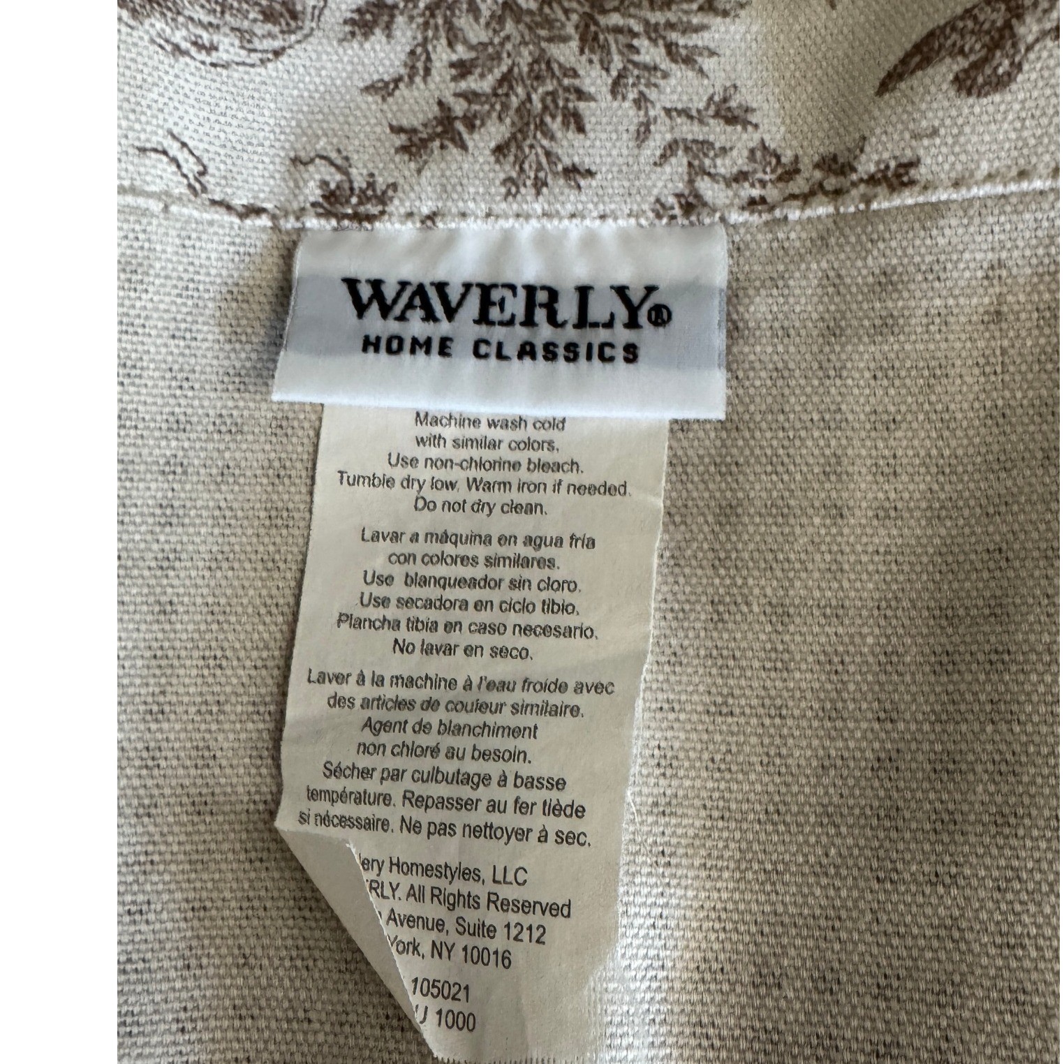 Waverly Home Classics Brown Toile Gingham Scalloped Valances Set of 2 52×18