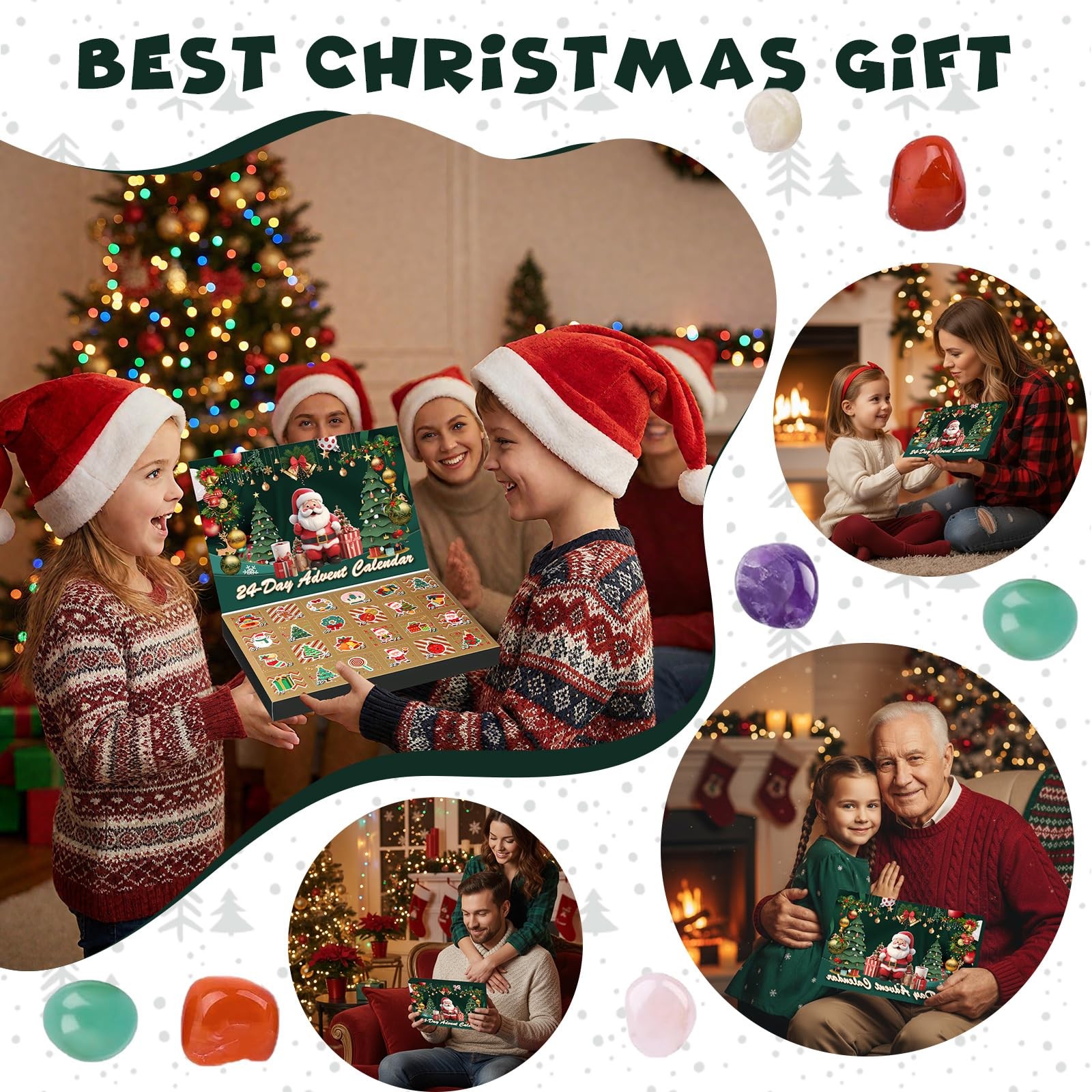 10 PCS Empty Christmas Advent Calendar Boxes DIY Countdown Organizer Box Set