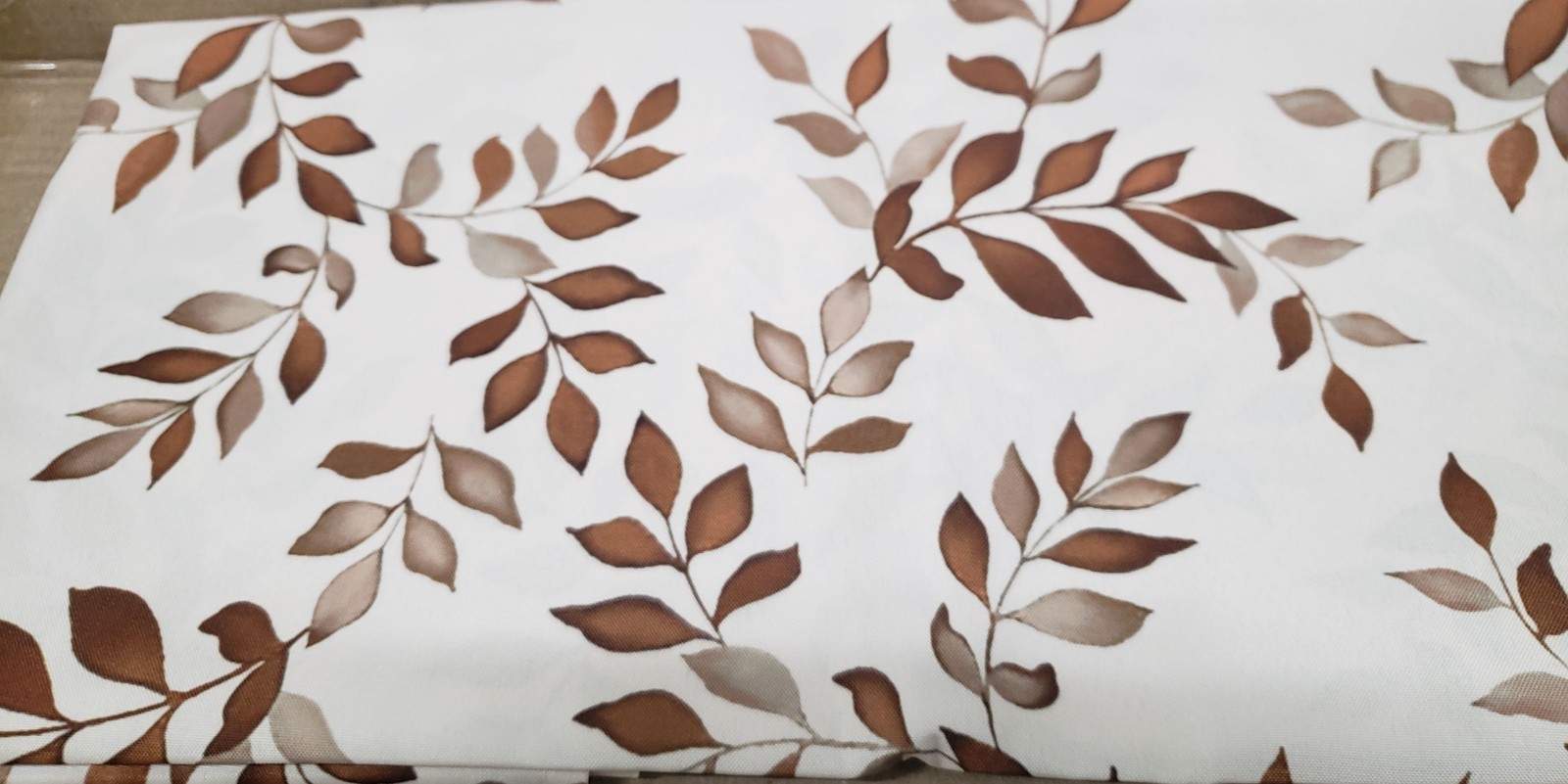 Set of 2 Printed Kitchen Tiers (29″ x 36″) (no Swag Valance) BROWN LEAVES, CE