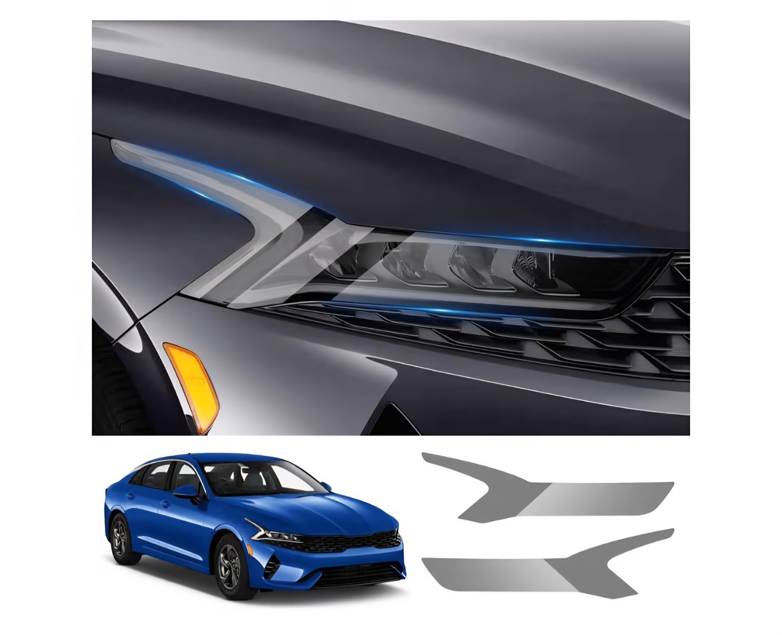 Car Headlight Protective Film for Kia K5 2021 2022 2023 2024 LXS GT-Line EX GT