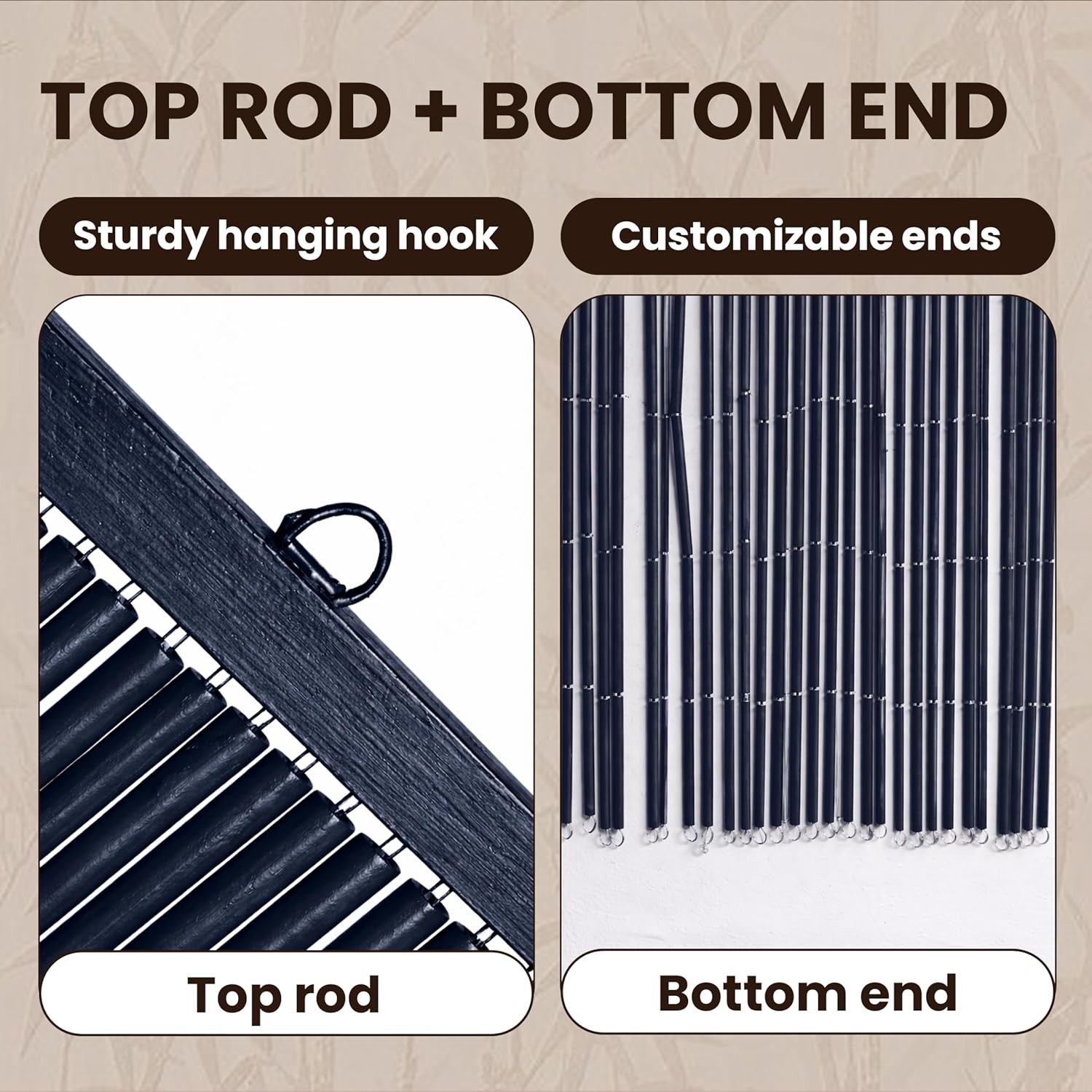 Bamboo Beaded Curtains For Doorways Flying Crane Hanging Room Blind Decor Tool