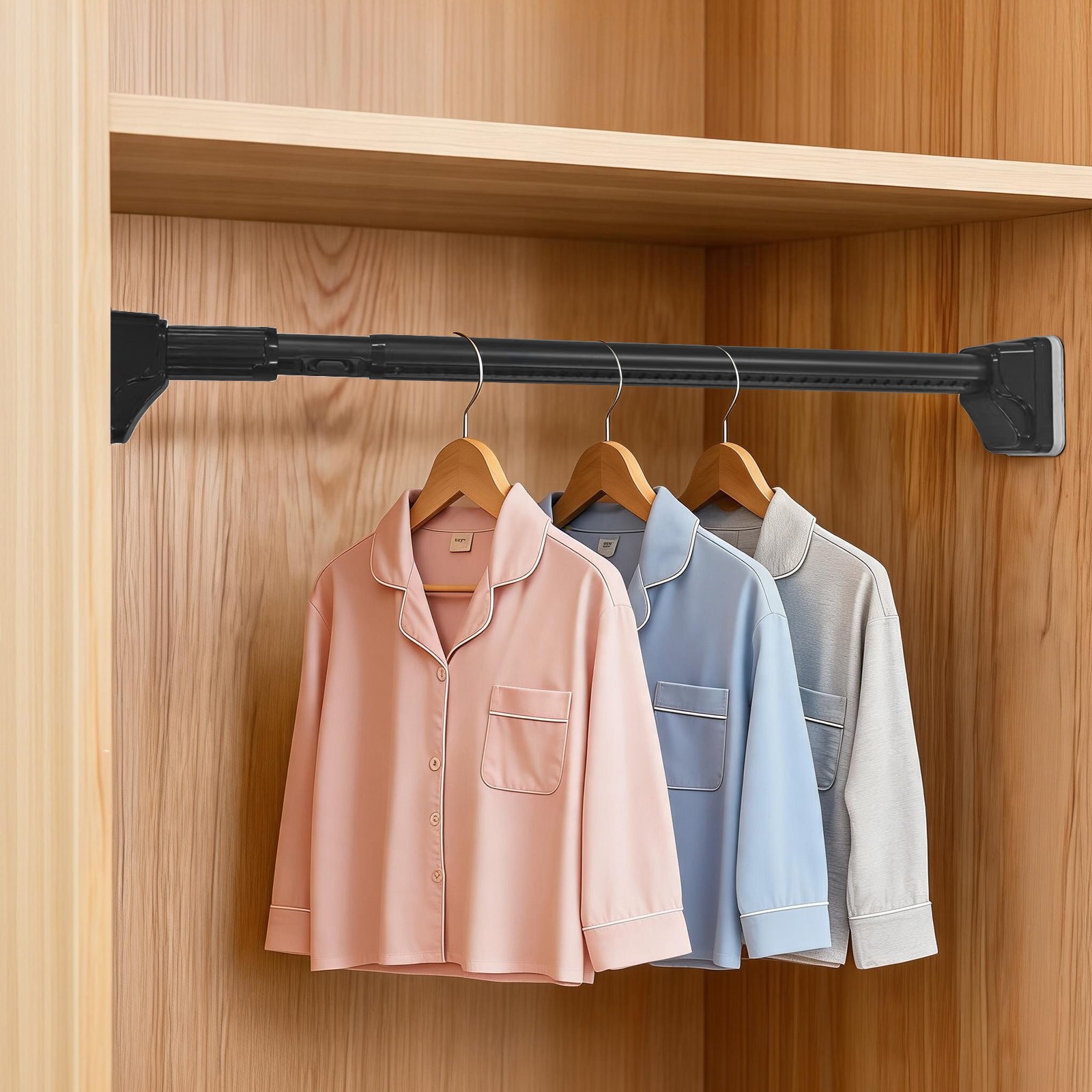 Tension Curtain Rod Without Drilling One-Click Tension Rod Length: 0.7-1.2m