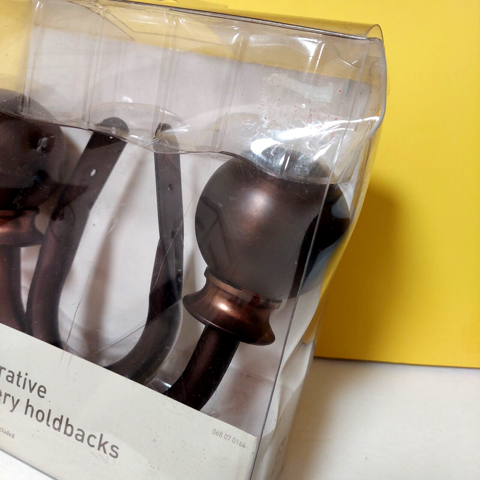 Hone Decorative Drapery Holdbacks Set Of 2 Warm Metal Bronze Color Finish NIB