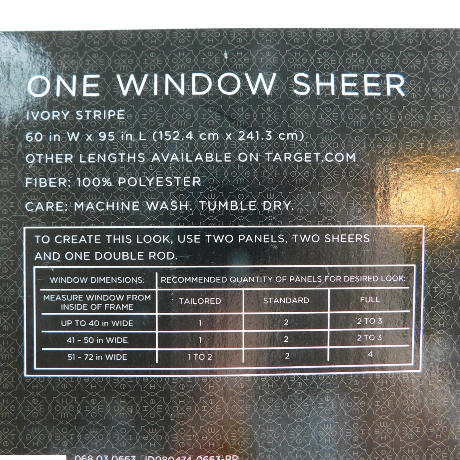 Target Home Window Sheers Ivory Stripe Lot of 4, 95Lx60″ Curtains (Read) NEW