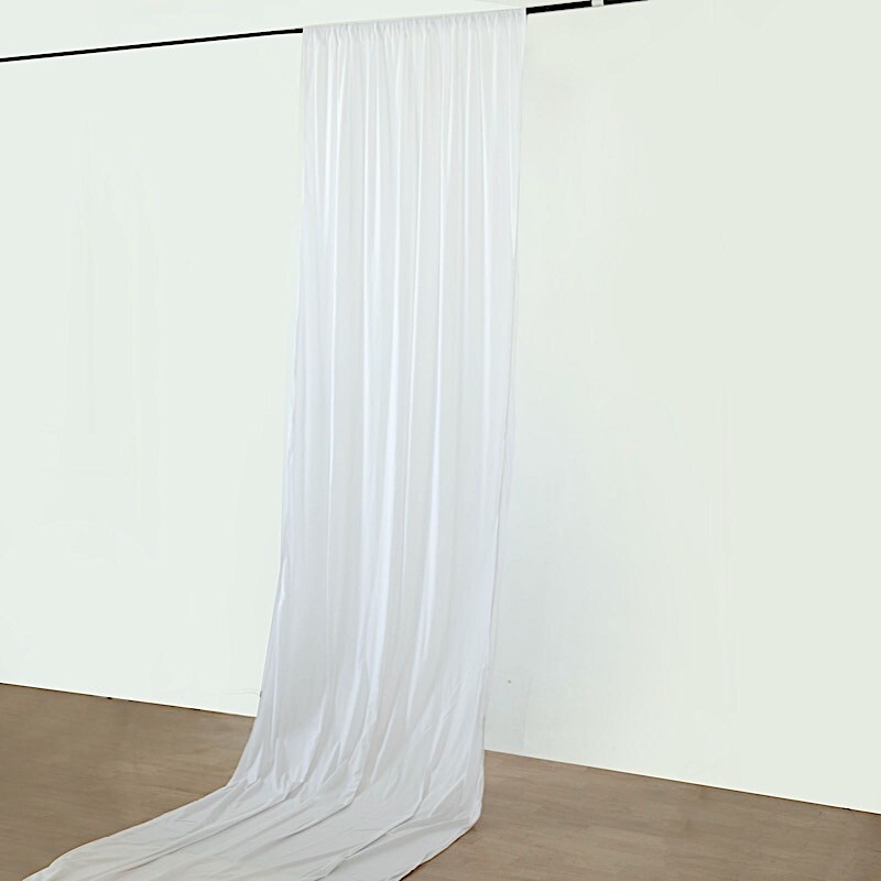 White 5×20 feet Polyester Ceiling Draping Fabric Backdrop CURTAIN PANEL Party