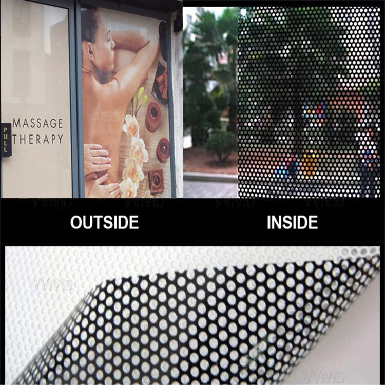 42″x100ft. One Way Vision Black Perforated Print Media Vinyl Privacy Window Film