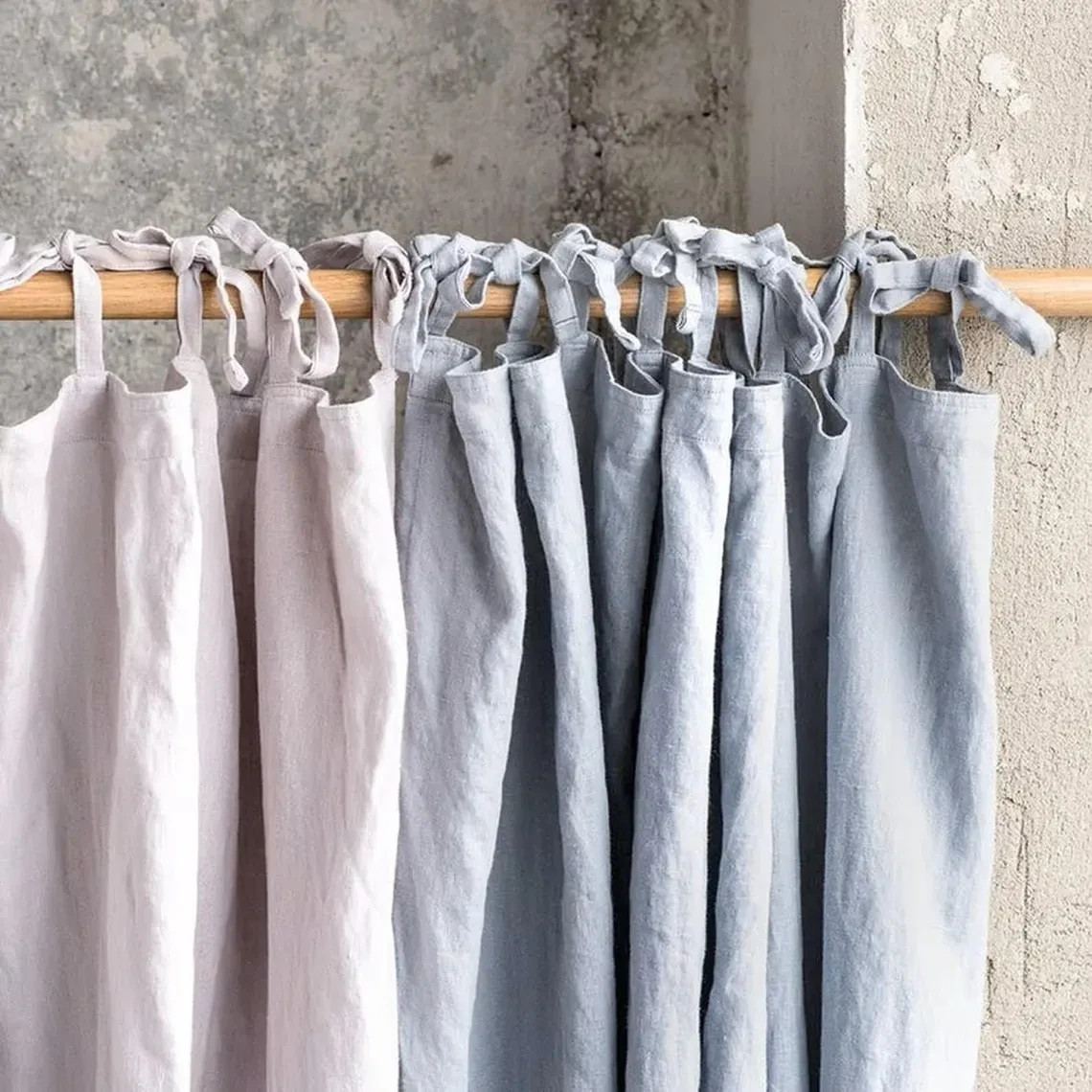 Boho Linen Curtains for Living Room Farmhouse Linen Drapes for Door Window
