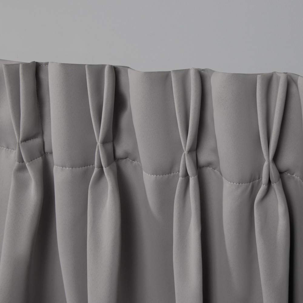 Exclusive Home Sateen Twill Woven Room Darkening Blackout Pinch Pleat/Hidden