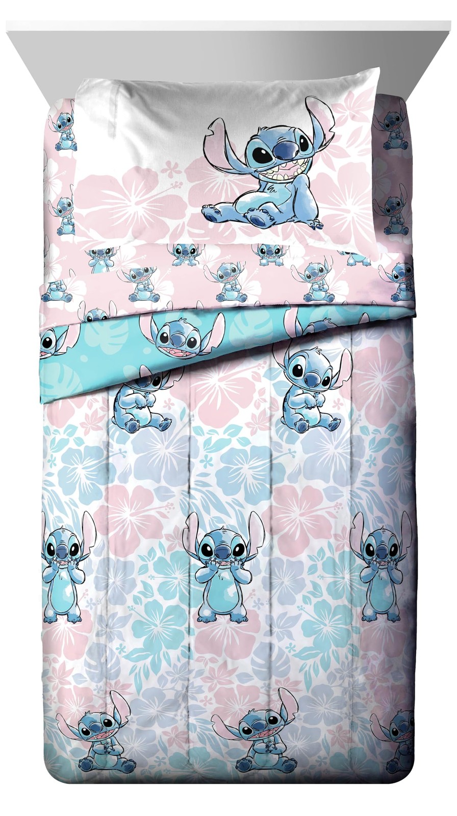 Jay Franco Disney Lilo & Stitch Full Comforter Set – 7 Piece Full, Multicolor