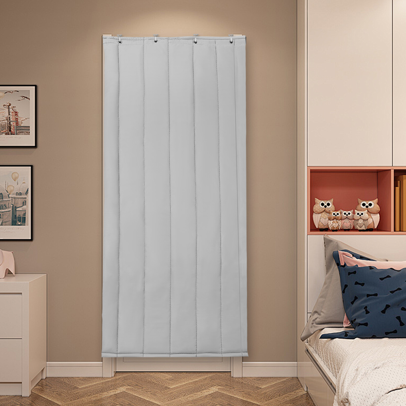 210cm Thermal Insulated Curtains Winter Doorway Cover Soundproof Door Cover
