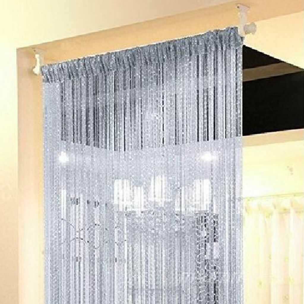 2PCS Glitter Blings String Door Curtain Room Dividers Fringe Window Panel USA