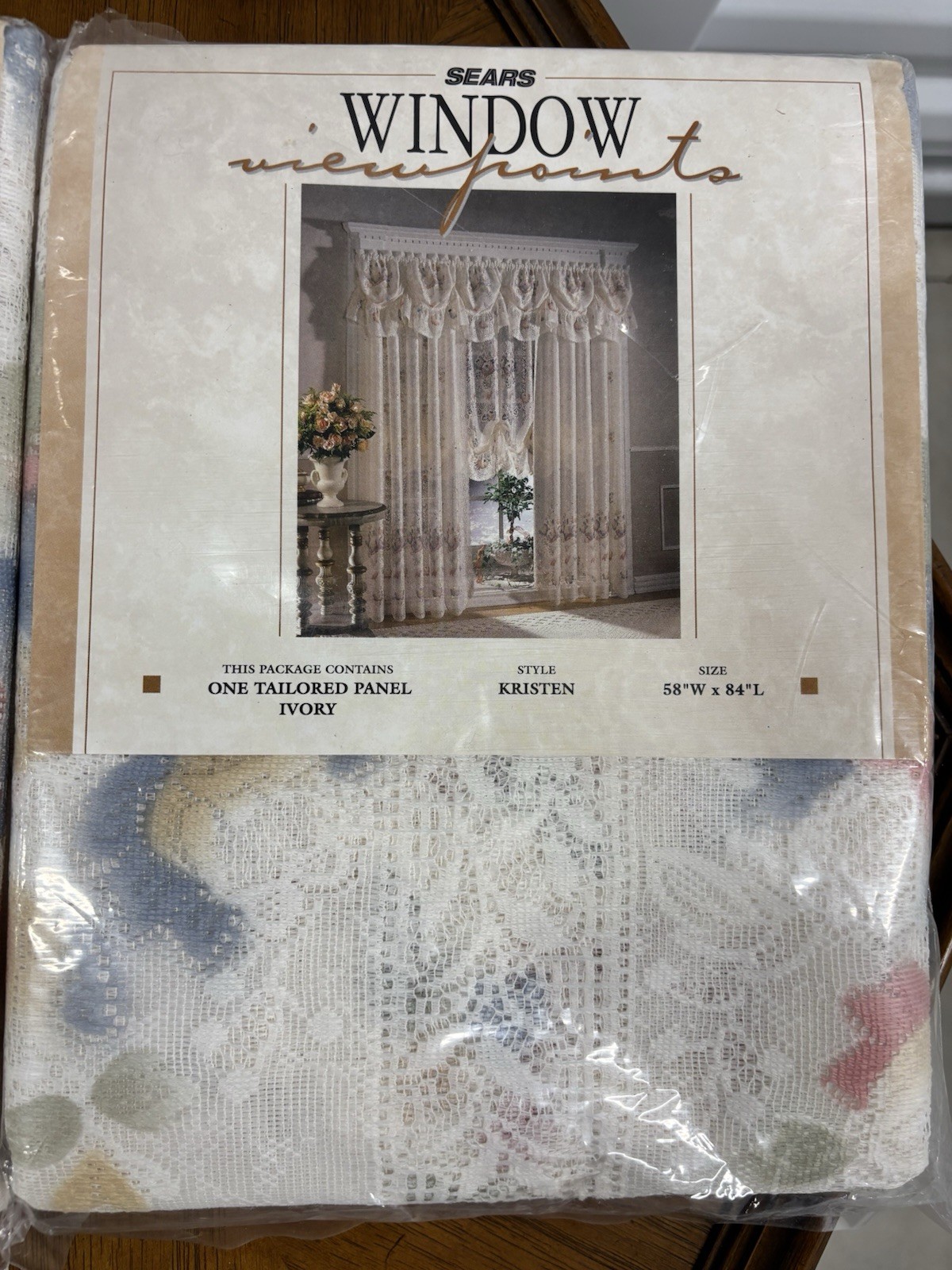 PAIR Sears Window Viewpoints Tailored Curtain Panel Lily 54×84 Kristen Floral