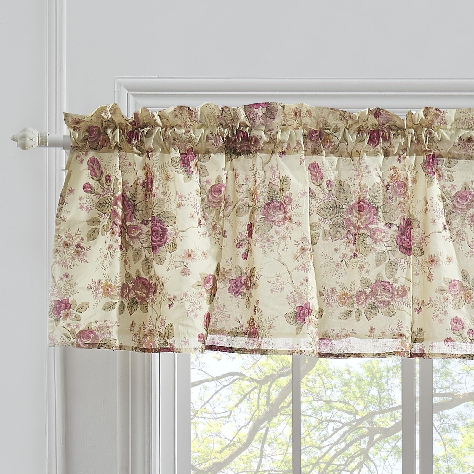 Greenland Home Antique Rose Valance, 84 by 21Inch